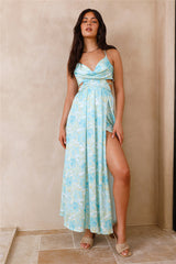 Manifesting Us Maxi-Kleid Blau