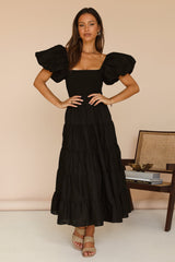 Adela Maxikleid Schwarz