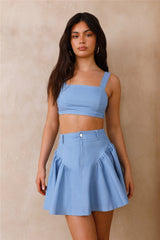 Ocean Dreamer Crop Top Blau