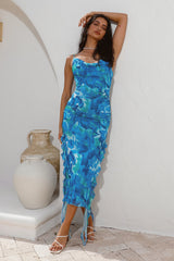 Curiosity Midi-Kleid Blau