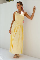 Maxikleid „Beaming Hues“ mit einem Schulterträger, Gelb