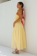 Maxikleid „Beaming Hues“ mit einem Schulterträger, Gelb
