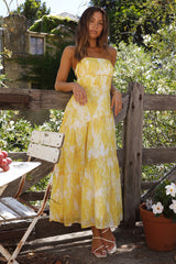 Wishful Trägerloses Maxikleid Gelb