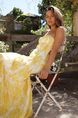 Wishful Trägerloses Maxikleid Gelb