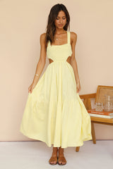 Blink Twice Maxikleid Gelb