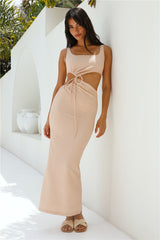 Maxikleid Kinosaal Beige
