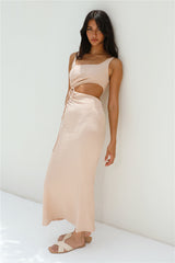 Maxikleid Kinosaal Beige