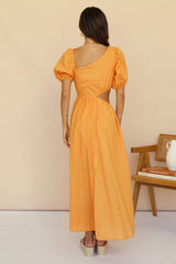 Ockerfarbenes Maxikleid Orange