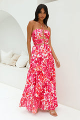 Maxikleid "Enrichment Halter" in Pink