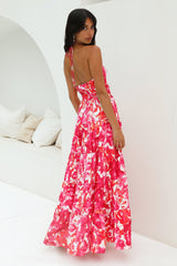 Maxikleid "Enrichment Halter" in Pink