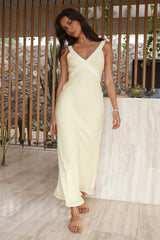 Gemustertes Maxikleid Gelb