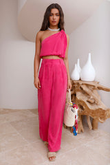 Tropical Dreamscape Crop Top Rosa