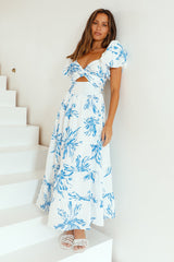 Maxikleid Meeresbrise Blau