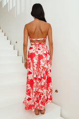 Freudige Suche Maxikleid Rot