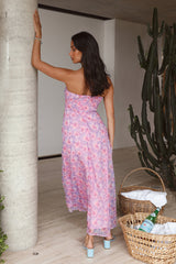 Trägerloses Maxikleid „Upon The Moon“ in Lila