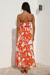 Maxikleid Sternenhimmel Orange