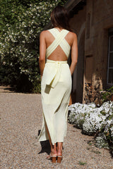 Maxikleid "Late Night" Gelb