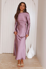 Forget Me Not Maxikleid aus Satin Lila