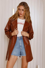 Kiss Of Venus Trenchcoat Braun