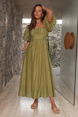 Maxikleid „Ohne Sorgen“ Grün