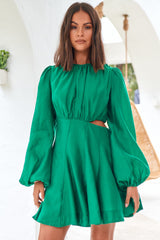 Symbole der Natur Kleid Grün
