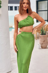 Mitternacht Anziehungskraft Crop Top Grün