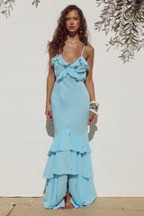 RUNAWAY THE LABEL Namari Maxikleid Hellblau