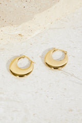 18 Karat vergoldete Slick Bun Creolen Gold