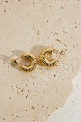 18 Karat vergoldete Creolen "Spring Into Step" Gold