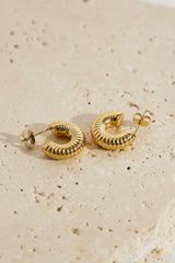 18 Karat vergoldete Creolen "Spring Into Step" Gold