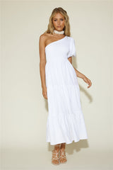Erdbeer Daiquiri Maxikleid Weiß