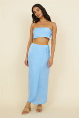 The Right Place Crop Top Blau