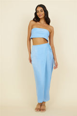 The Right Place Crop Top Blau
