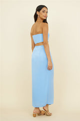 The Right Place Crop Top Blau