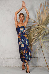 Maxikleid "Weltreise" Navy