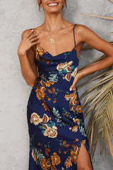 Maxikleid "Weltreise" Navy