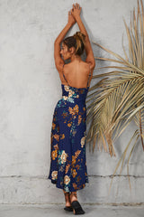 Maxikleid "Weltreise" Navy