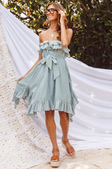 Carlotta Midikleid Salbeigrün