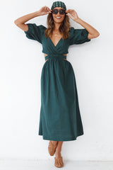 Maxikleid "No Matter" Waldgrün