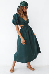 Maxikleid "No Matter" Waldgrün