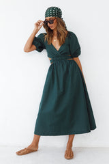 Maxikleid "No Matter" Waldgrün