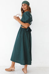 Maxikleid "No Matter" Waldgrün