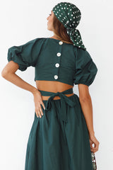 Maxikleid "No Matter" Waldgrün
