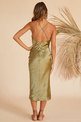 Amaryllis Midikleid Grün