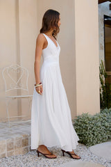 Villa Nova Maxikleid Weiß