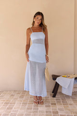Sommer Runway Maxikleid Blau