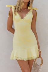 Citronella Mini-Kleid Gelb