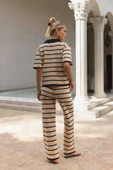 Lounging- und Wohlfühlhose aus Strick in Beige