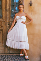 Santa Elena Midi-Kleid Weiß