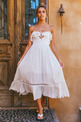 Santa Elena Midi-Kleid Weiß